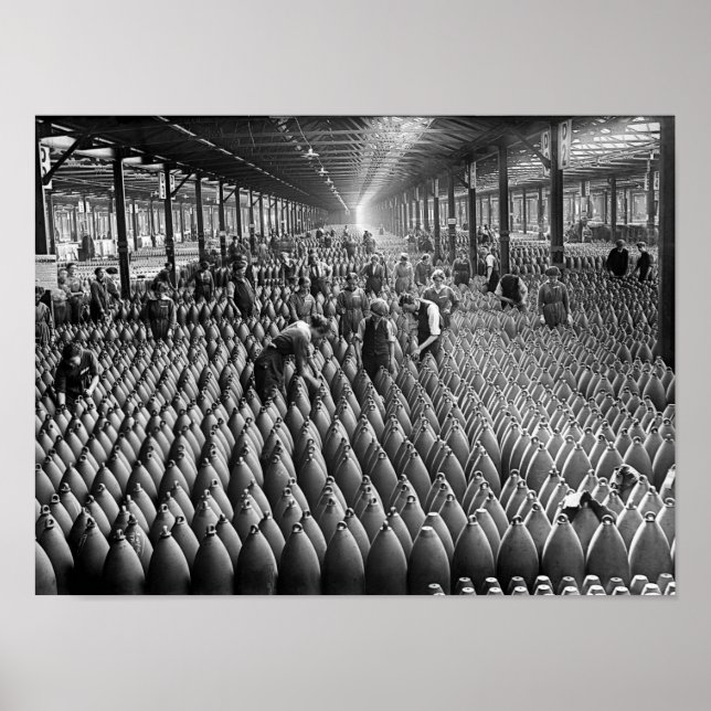 Kvinnor som arbetar i Munition Factory - WW1 1917 Poster (Framsidan)