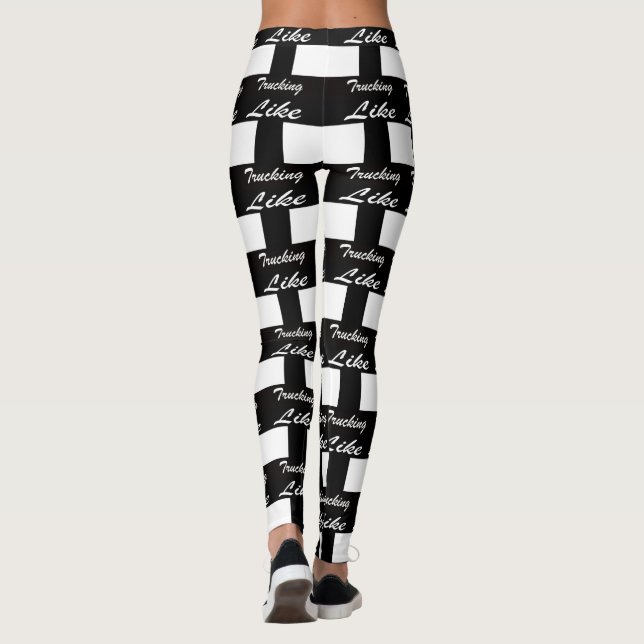 Kvinnor som att köra Logotyp Mönster Leggings (Baksida)