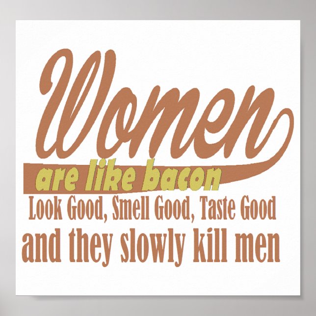 Kvinnor som bacon poster (Framsidan)