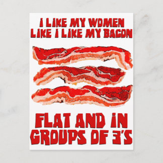 Kvinnor som Bacon Vykort