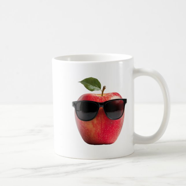 Kvinnor som bär sungles Funny Fruit Costume Graphi Kaffemugg (Höger)