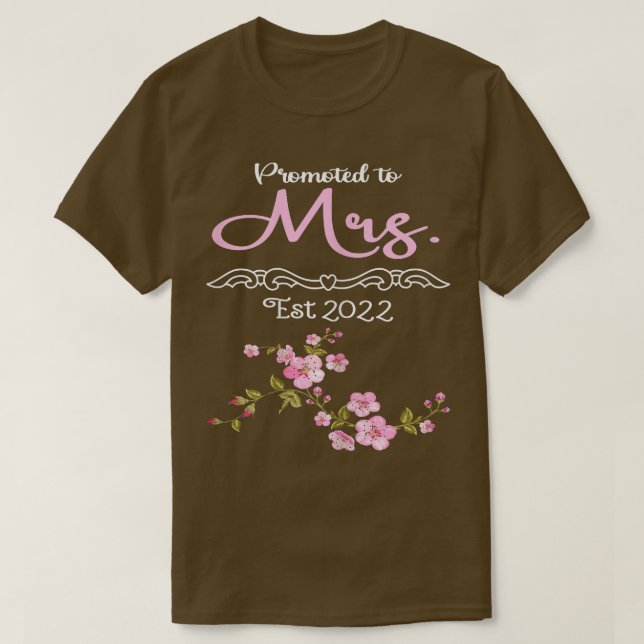 Kvinnor som befordras till fru Wife Future Est 202 T Shirt (Design framsida)