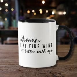 Kvinnor som Bra Vin blir bättre med åldern Mugg