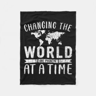 Kvinnor som byter dyslexi i världen fleecefilt