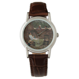 Kvinnor som chattar över trädgårdsmuren (Gossip) Armbandsur