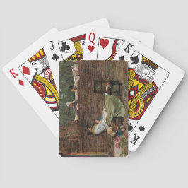 Kvinnor som chattar över trädgårdsmuren (Gossip) Casinokort