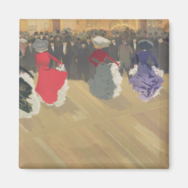 Kvinnor som dansar can-Can Magnet (Framsidan)