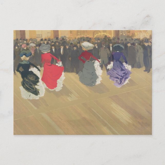 Kvinnor som dansar can-Can Vykort (Framsida)