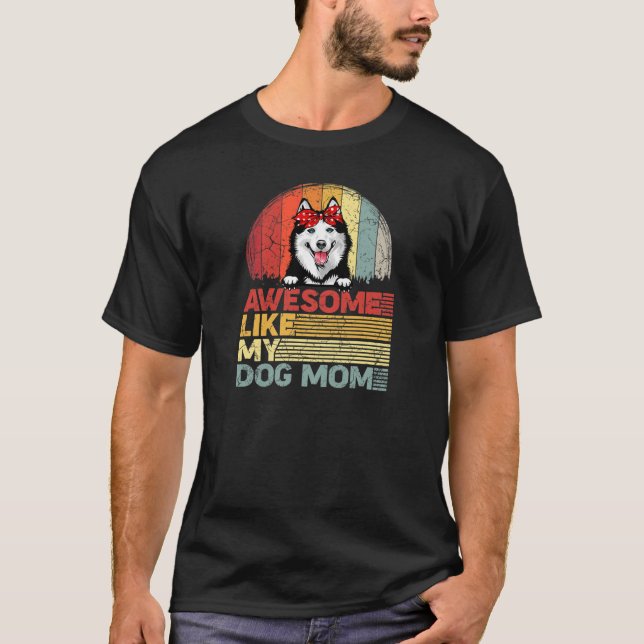 Kvinnor som Distress Siberian husky Tee Fantastisk (Framsida)