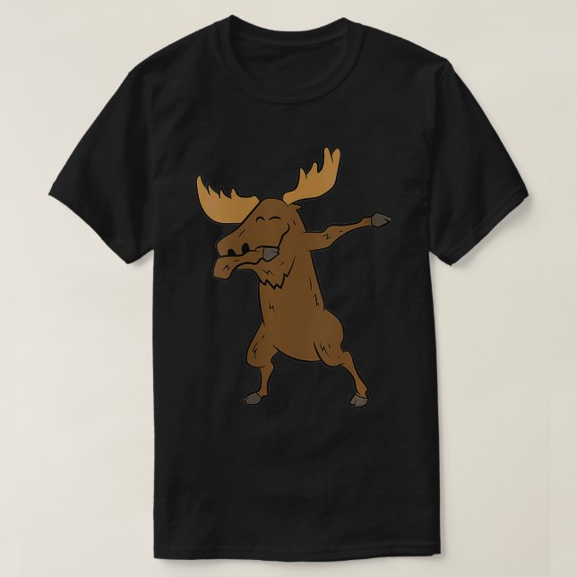 Kvinnor som dopar moose Cute Dancing Moose VNeck T Shirt (Design framsida)
