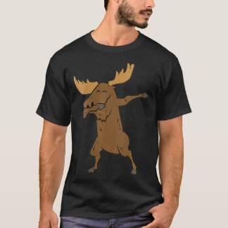 Kvinnor som dopar moose Cute Dancing Moose VNeck T Shirt