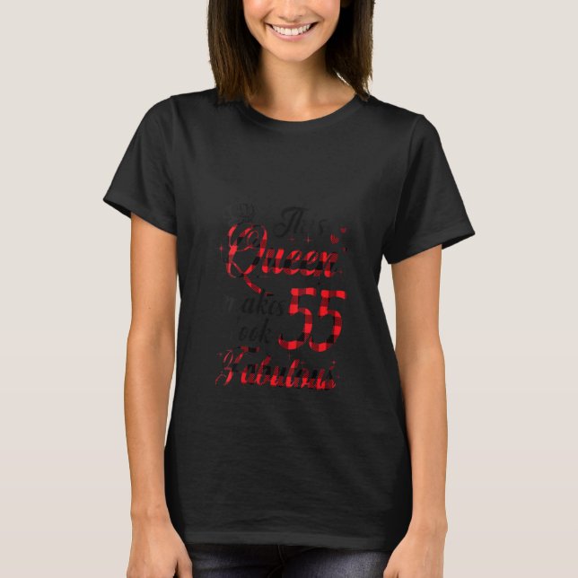 Kvinnor som drottningen gör 55 utseendemän för kvi t shirt (Framsida)