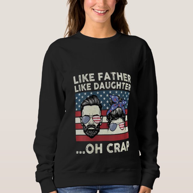 Kvinnor som Far som Dotter Oh Crap American T Shirt (Framsida)
