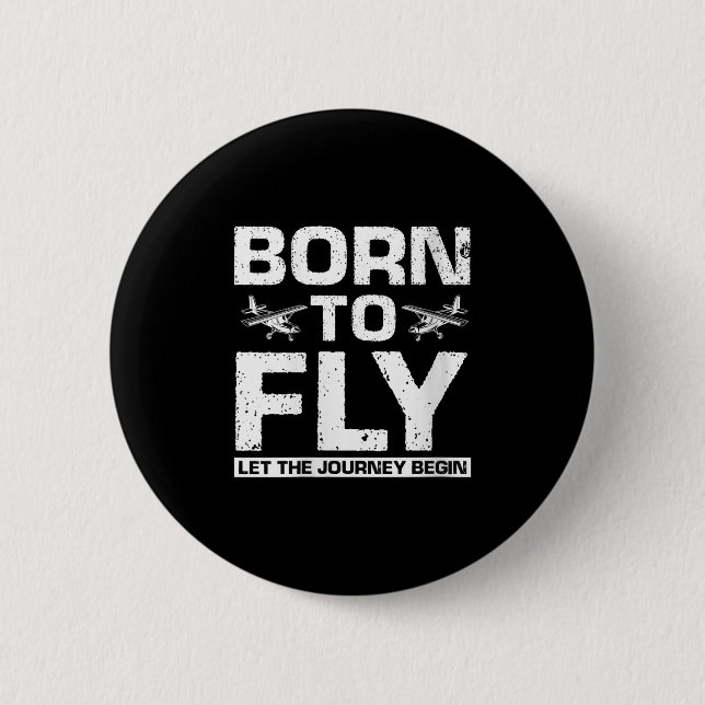 Kvinnor som flyr låter resan börja citera knapp (Framsida)