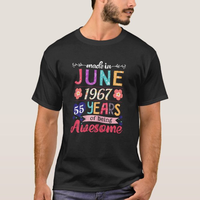 Kvinnor som fötts i juni 1967 under 55 år som var  t shirt (Framsida)