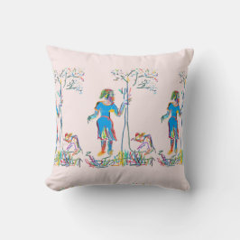 Kvinnor som funderar på rymd kudde