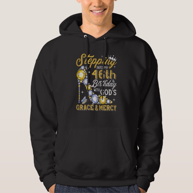 Kvinnor som går in i min 46:e födelsedag med gudfr hoodie (Framsida)