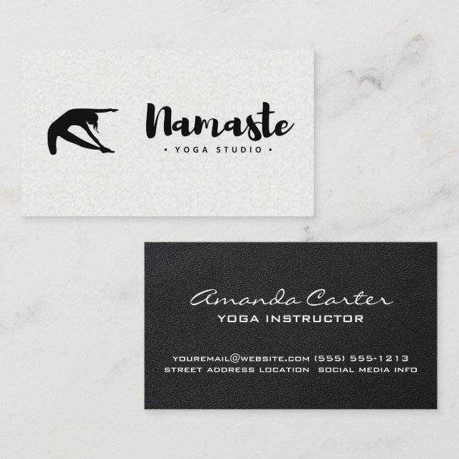 Kvinnor som gör Yoga | Namaste Visitkort (Fram/baksida)