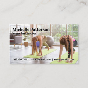 Kvinnor som gör Yoga Spridning Visitkort