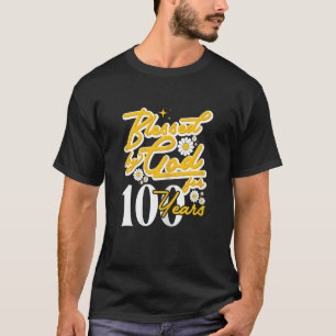 Kvinnor som Gud välsignat i 100 år Kvinnor Blommig T Shirt