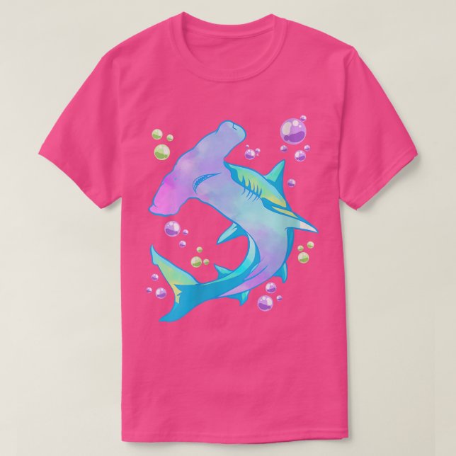 Kvinnor som hammerhead Shark Marine Life Gift for  T Shirt (Design framsida)
