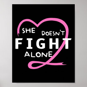Kvinnor som inte bekämpar Ensam Bröstcancer Awaren Poster