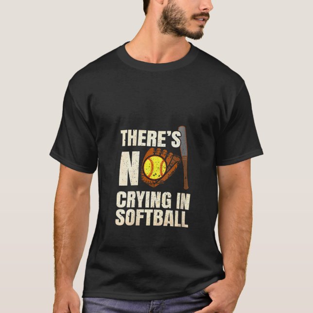 Kvinnor som inte Gråter i Softball Team Softball F T Shirt (Framsida)