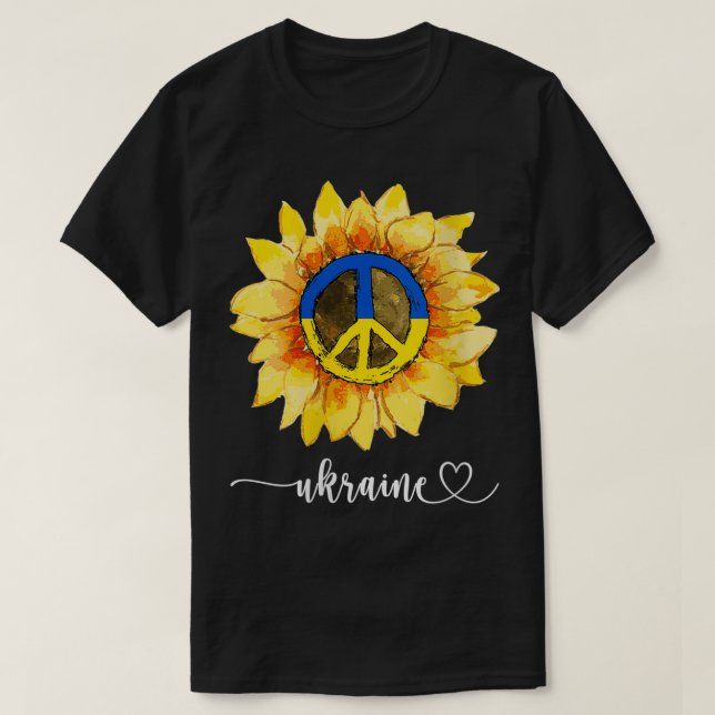 Kvinnor som jag står för Ukraina stöder Ukraina i  T Shirt (Design framsida)