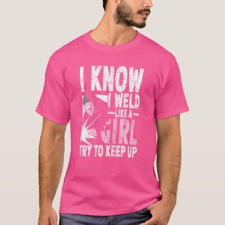 Kvinnor som jag svettas som en flicka som svettas t shirt