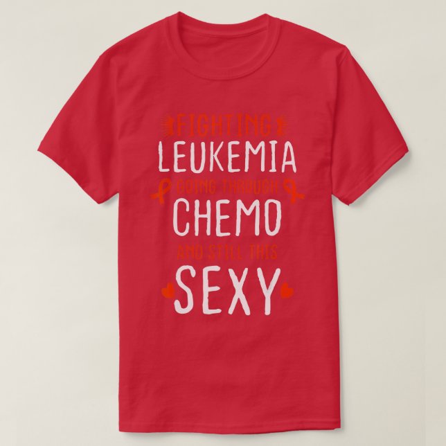 Kvinnor som kämpar mot leukemi Shirt kemoterapi T (Design framsida)