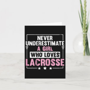Kvinnor som Kärlek spelar Lacrosse Stick Lax Kort