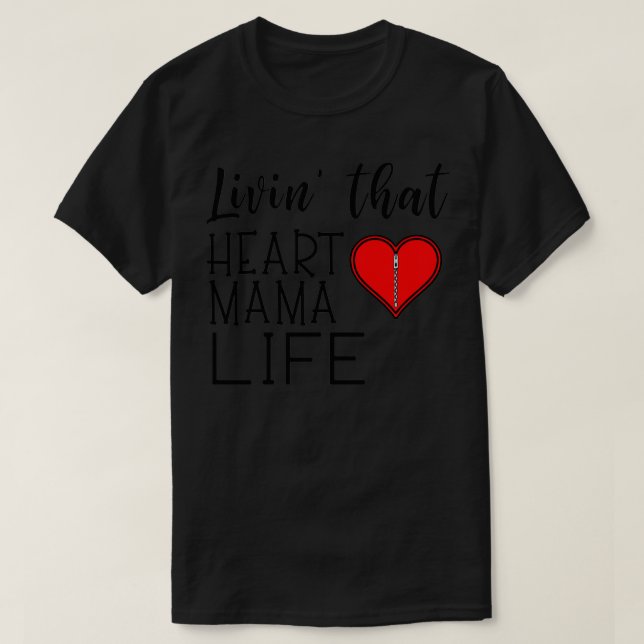 Kvinnor som lever i hjärt- Mamma- och CHD-medvetan T Shirt (Design framsida)