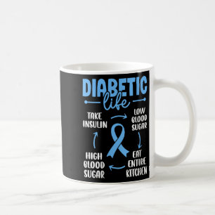 Kvinnor som lider av diabetes med låg blodsockerha kaffemugg