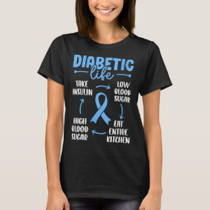 Kvinnor som lider av diabetes med låg blodsockerha t shirt