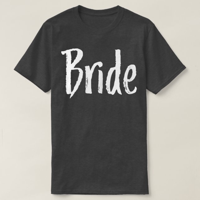 Kvinnor som matchar Bride och Groom Par Bröllop T Shirt (Design framsida)
