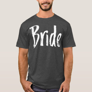Kvinnor som matchar Bride och Groom Par Bröllop T Shirt