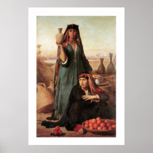 Kvinnor som säljer vatten och orangar… poster