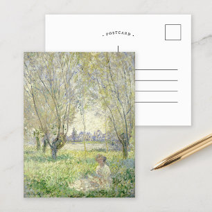 Kvinnor som sitter under Willows   Claude Monet Vykort
