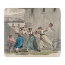 Kvinnor som slåss i Rom, Italien (historisk scen)