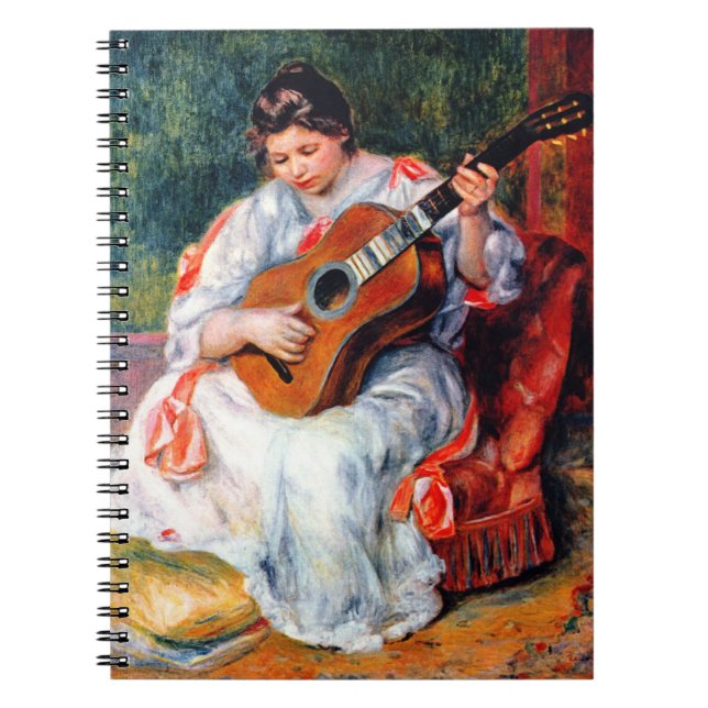 Kvinnor som spelar Guitar av Pierre Renoir Anteckningsbok (Framsidan)