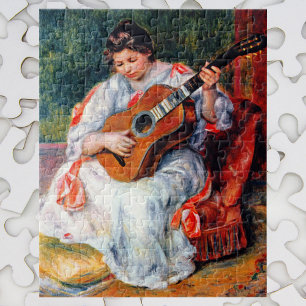 Kvinnor som spelar Guitar av Pierre Renoir Pussel