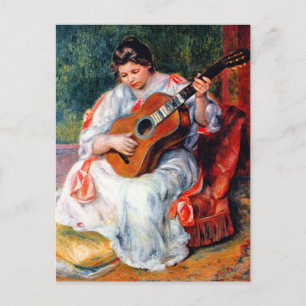 Kvinnor som spelar Guitar av Pierre Renoir Vykort