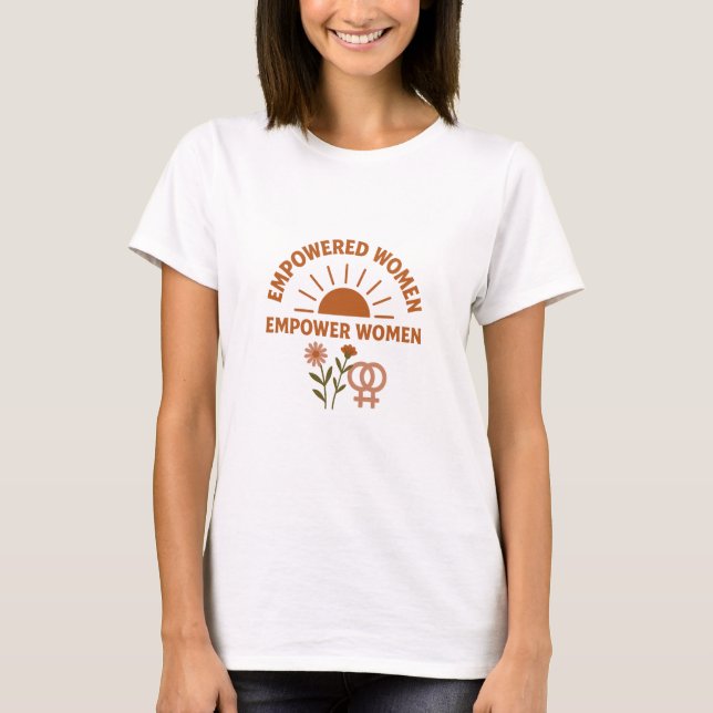 Kvinnor som stärker kvinnor feminist t-shirt (Framsida)