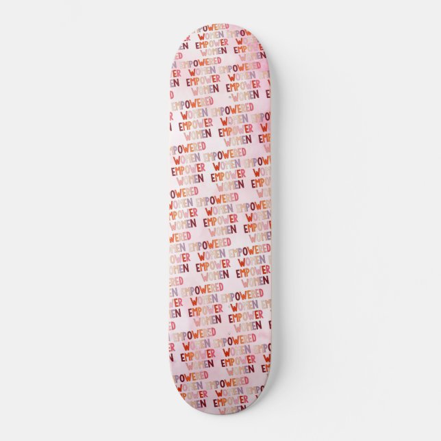 Kvinnor som stärkts stärker kvinnor mini skateboard bräda 18,5 cm (Framsida)
