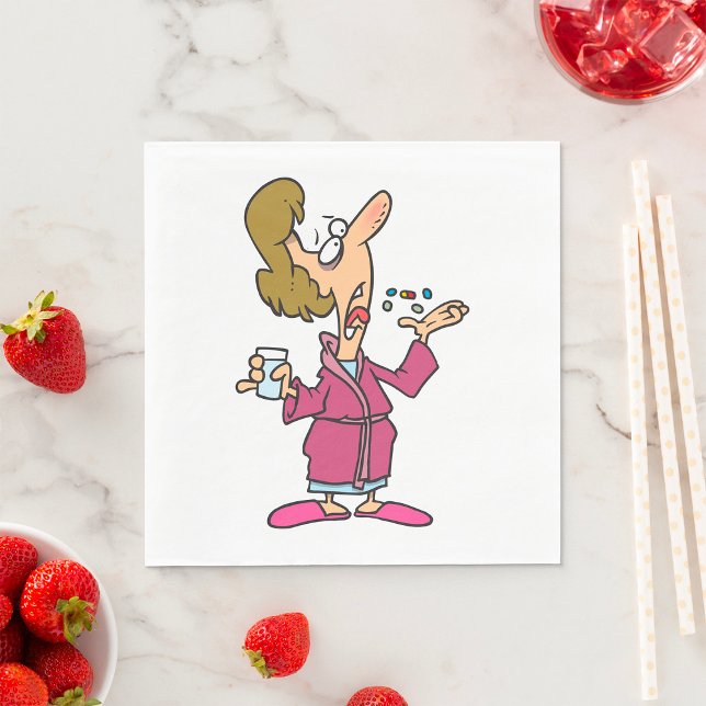 Kvinnor som tar Pills Pappersservett (Skapare uppladdad)