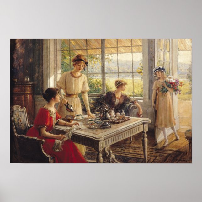 Kvinnor som tar Tea Poster (Framsidan)