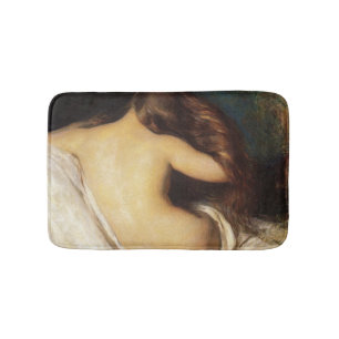 Kvinnor som torkar hennes hår (av Joseph DeCamp) Badrumsmatta