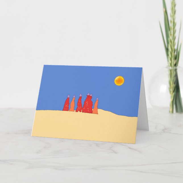 Kvinnor som transporterar vatten i Thar-öknen - Ra Kort (Framsida)