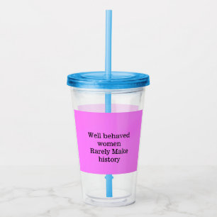Kvinnor som uppträder väl gör sällan historiskt ro take away mugg