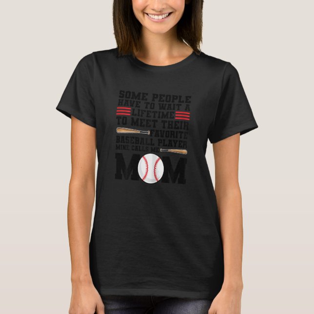 Kvinnor som väntar på att få träffa baseboll Baseb T Shirt (Framsida)